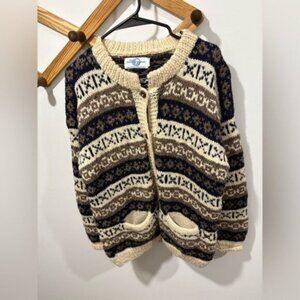 100% Wool - Sweater Venture Cardigan - Large